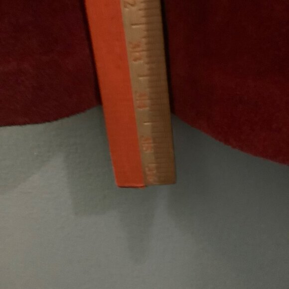 Cherokee Red Genuine Suede Leather Women Size 24 Coat Long Sleeve Button Collar - Picture 6 of 7